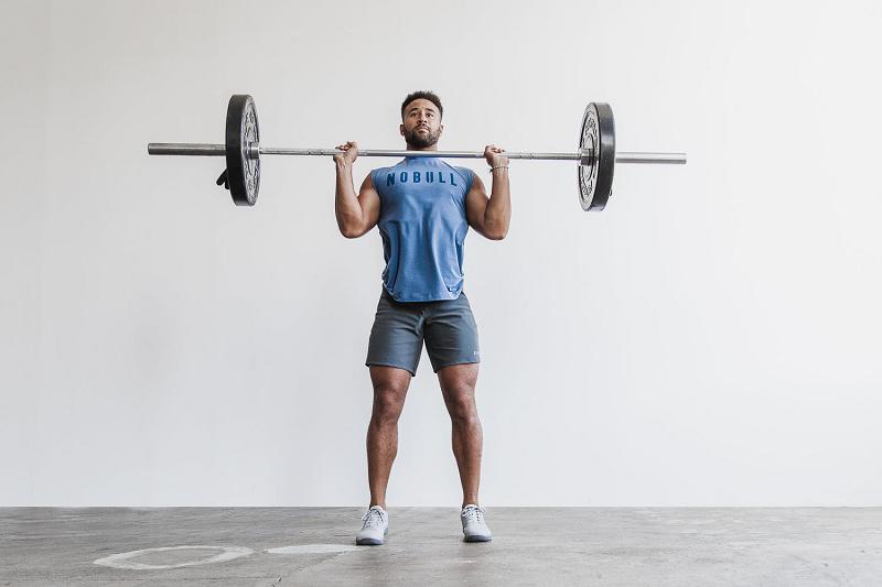 Men's Nobull Sleeveless Tee (BRIGHT Colors) Tanks Blue | SG V2556R